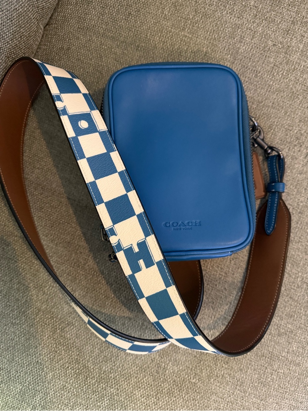 COACH Blue Leather Stanton Crossbody Bag